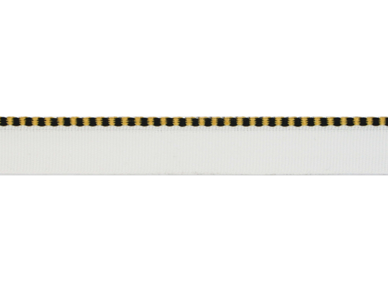 Picture of Flanged Piping Cord (16mm x 10m) - gold & black edge, white flange