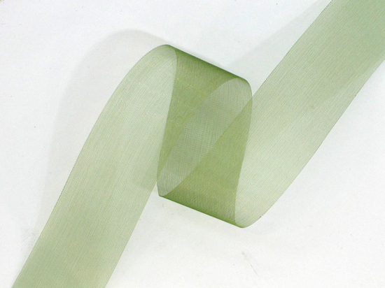Picture of Organza, heat-slit edge (25mm X 20m) avocado