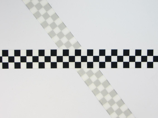 checkered flag printed satin ribbon
