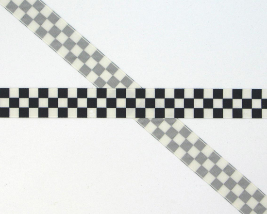 Picture of "Checkered Flag" Printed Taffeta - 15mm X 20m