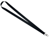 black petersham snaphook lanyard